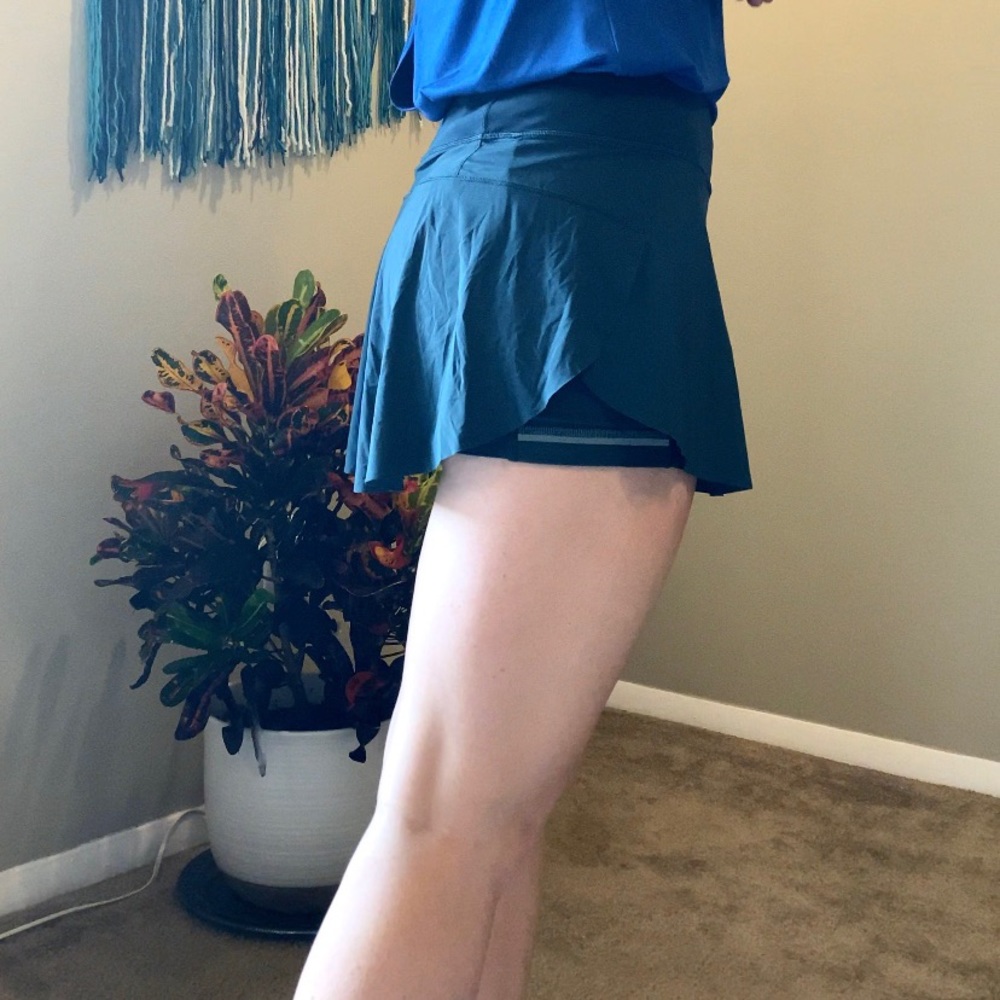 Teal Lululemon Running Quick Pace Skirt